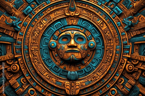 Captivating texture of Mayan-inspired patterns for diverse uses.