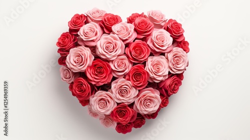 Full background of roses Valentines day festive red and pink rose background