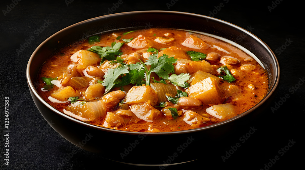 Delicious Thai Massaman Curry with Fresh Ingredients and Herbs Delicious Thai Massaman Curry with Fresh Ingredients and Herbs