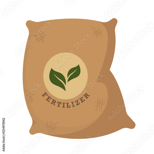 fertilizer bag flat icon vector illustration isolated on white background