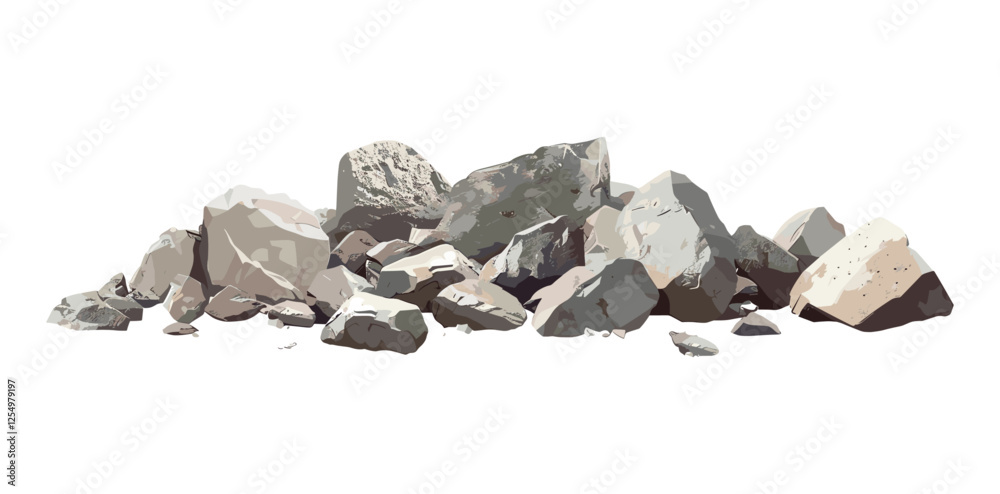 Scattered pile of stones on transparent backgrounds, PNG rocks, gravel ground, stone texture, pebble pile, transparent stone, ground stones, stone surface, nature rocks