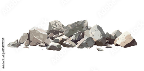 Scattered pile of stones on transparent backgrounds, PNG rocks, gravel ground, stone texture, pebble pile, transparent stone, ground stones, stone surface, nature rocks