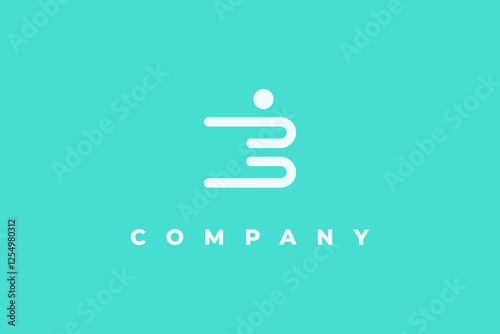 letter b and yoga logo design