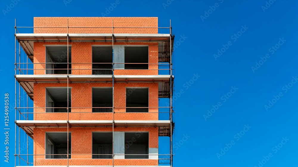 Brick Building Under Construction, Daytime Photo Brick Building Under Construction, Daytime Photo