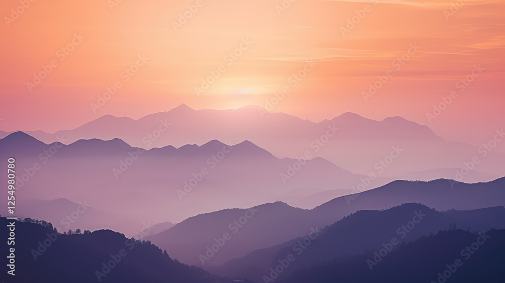 Obraz premium range orange sunrise