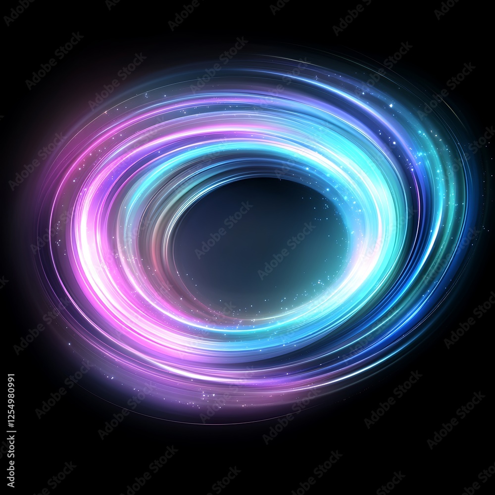 Ethereal Swirl of Neon Lights Abstract Glowing Vortex in Cosmic Space with Dynamic Movement Effect Ethereal Swirl of Neon Lights Abstract Glowing Vortex in Cosmic Space with Dynamic Movement Effect
