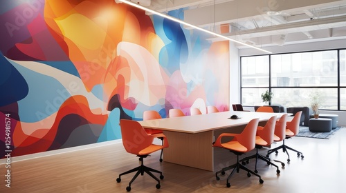 abstract wall graphic