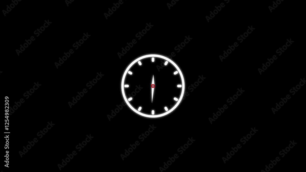 clock icon animation. wall clock isolated on black background. clock icon spinning animation. Cartoon wall clock. with moving arrows and digital clock icon animation for time display. clock icon animation. wall clock isolated on black background. clock icon spinning animation. Cartoon wall clock. with moving arrows and digital clock icon animation for time display.