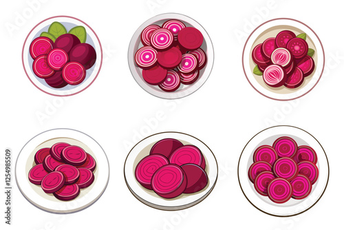 Rad Beets vector illustration isolated on white background.