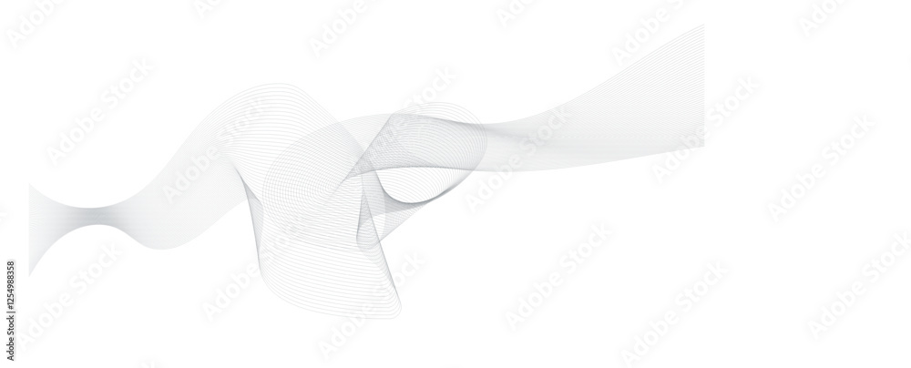 Wave with lines created using blend tool. Curved wavy line, smooth stripe stock illustration. Stylized line art background. Vector illustration. Wave with lines created using blend tool. Curved wavy line, smooth stripe stock illustration. Stylized line art background. Vector illustration.