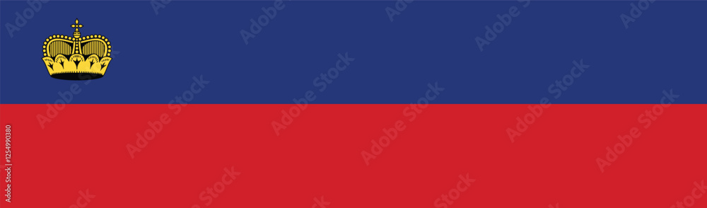 Liechtenstein flag long banner digital vector illustration Liechtenstein flag long banner digital vector illustration