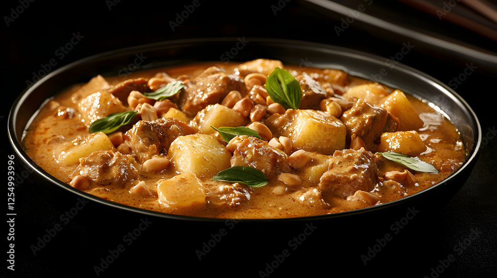 High-End Studio Shot of Delicious Thai Massaman Curry High-End Studio Shot of Delicious Thai Massaman Curry
