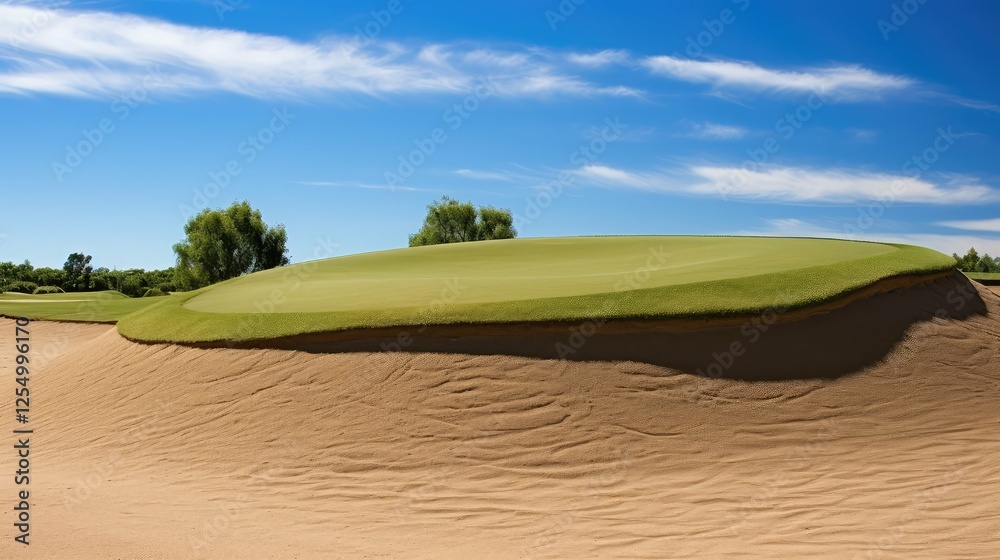 Fototapeta premium trap golf course blue sky