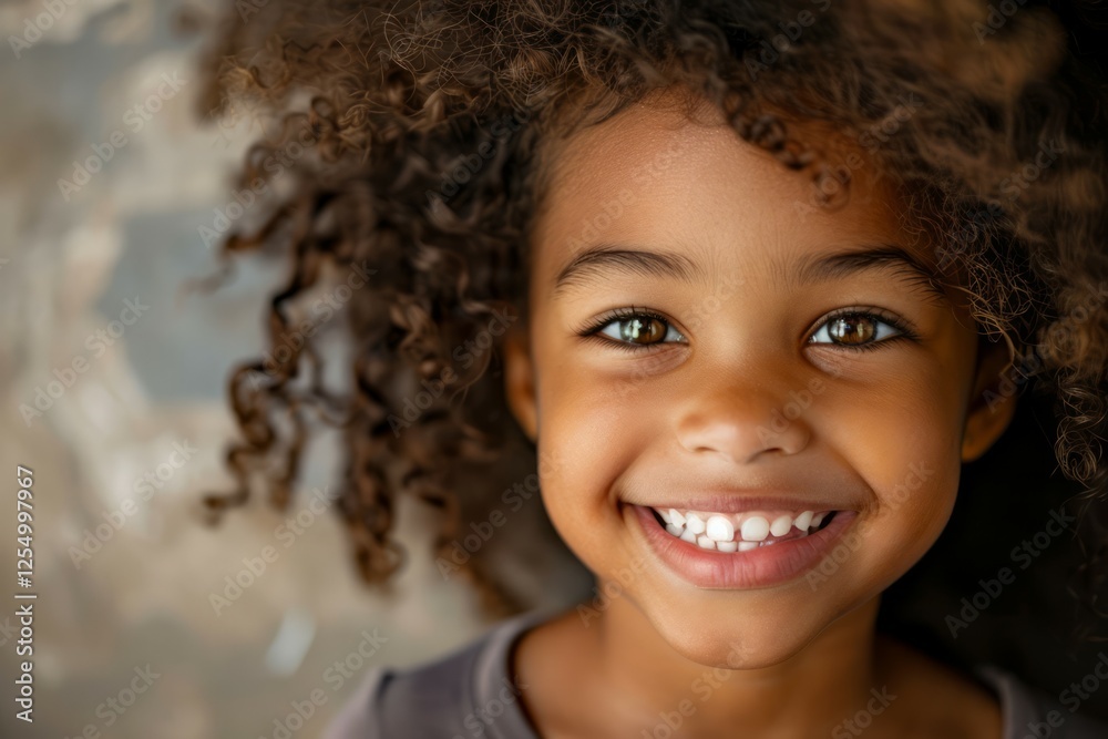 Smiling black child close-up evoking joy. Neural network AI generated Smiling black child close-up evoking joy. Neural network AI generated