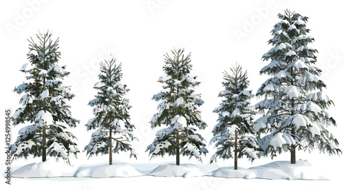 Winter trees, pine, snow, frosted cover, winter landscape, snowy forest, pine trees, frozen branches, snowy background, nature in winter, winter season