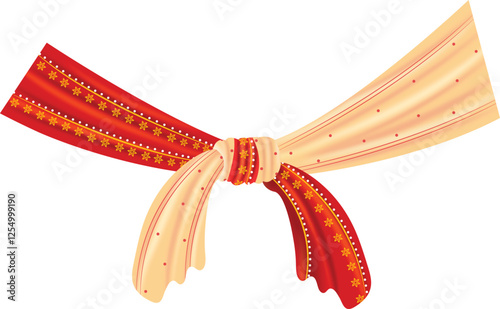Indian Wedding Knot (Gathbandhan) Clipart Vector Illustration (Royalty Free)