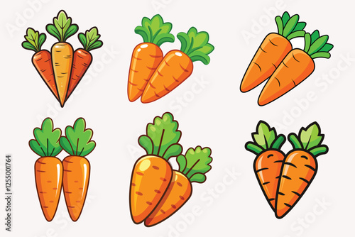 Carrot vector illustration isolated on white background.