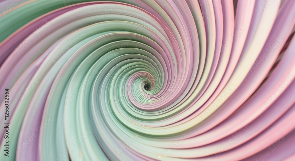 Fototapeta premium Swirling pastel colors creating a mesmerizing spiral pattern
