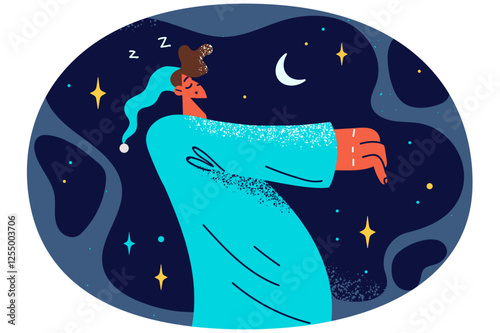 Sleepwalker walking at night