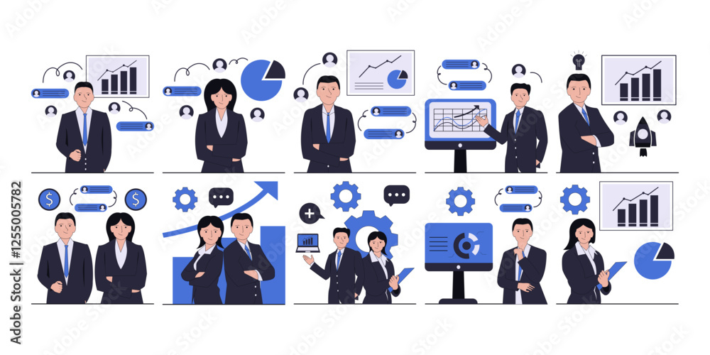 Fototapeta premium People Business Concept Illustration