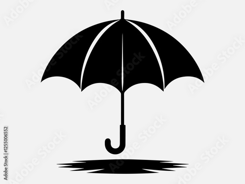 Umbrella Silhouette Vector Illustration