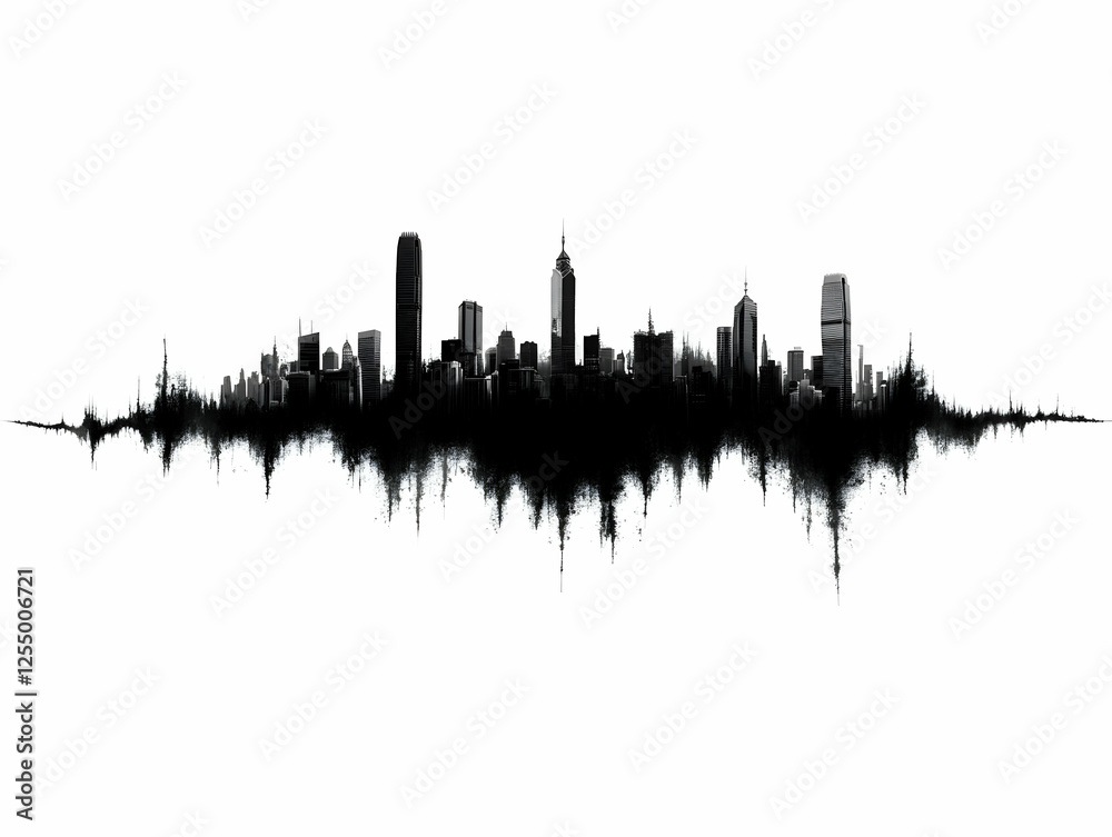 Naklejka premium Abstract Cityscape Illustration