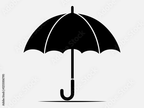 Umbrella Silhouette Vector Illustration
