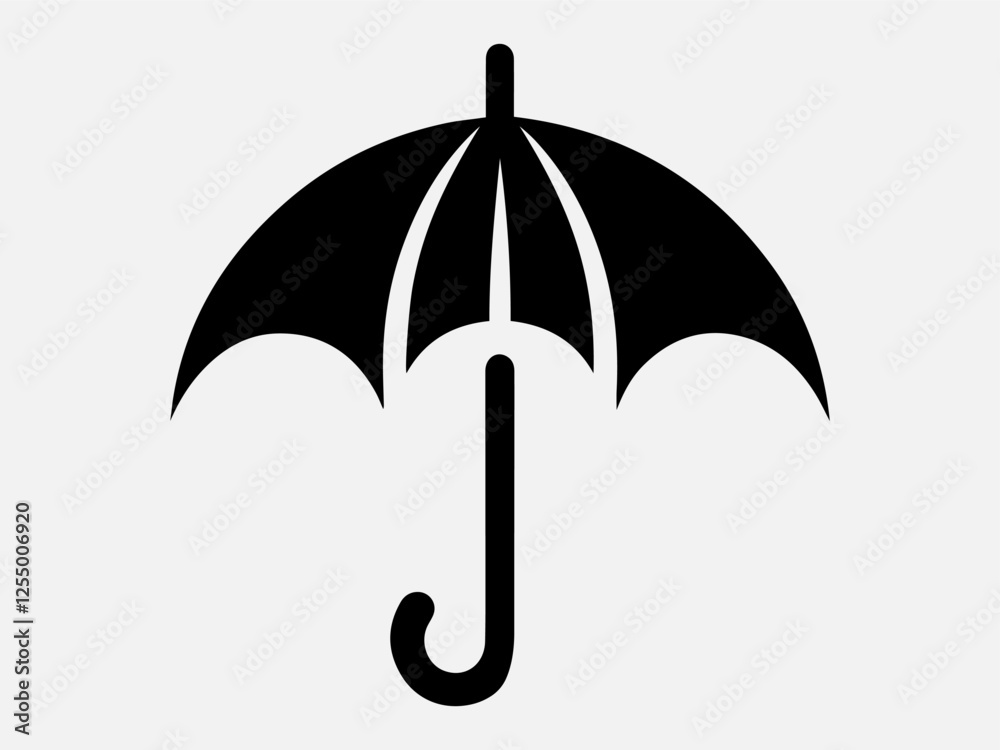 Umbrella Silhouette Vector Illustration Umbrella Silhouette Vector Illustration