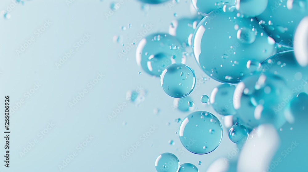 Bubbles in clear blue liquid abstract background Bubbles in clear blue liquid abstract background