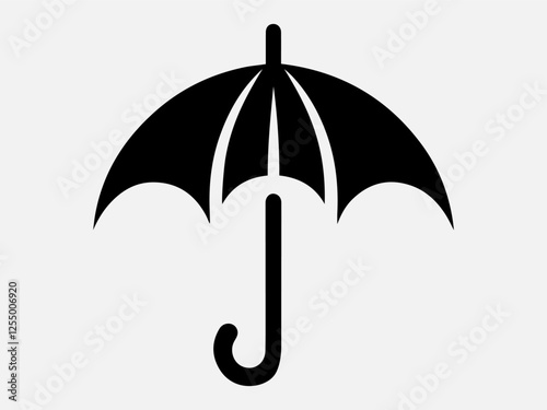 Umbrella Silhouette Vector Illustration