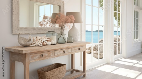 beachy entryway in house photo