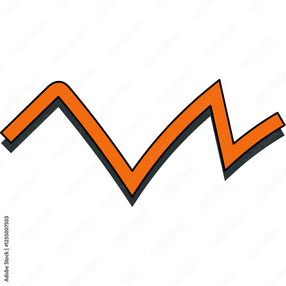 Retro Zigzag Decorative Shape Retro Zigzag Decorative Shape