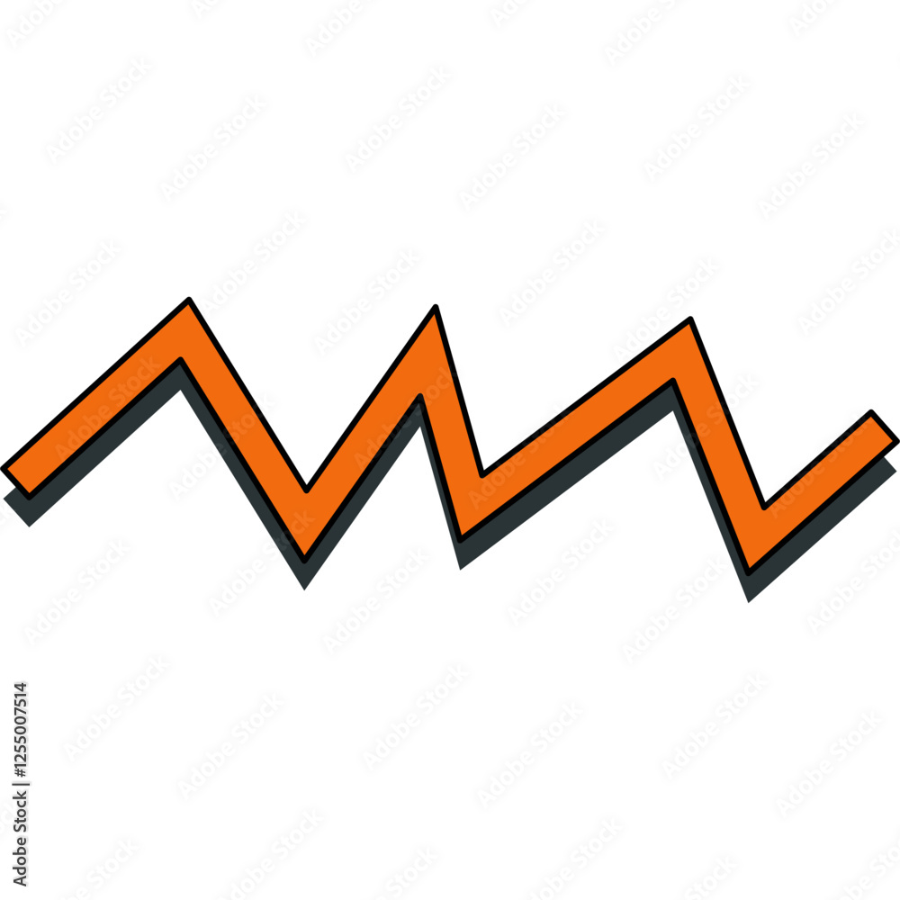 Retro Zigzag Decorative Shape Retro Zigzag Decorative Shape