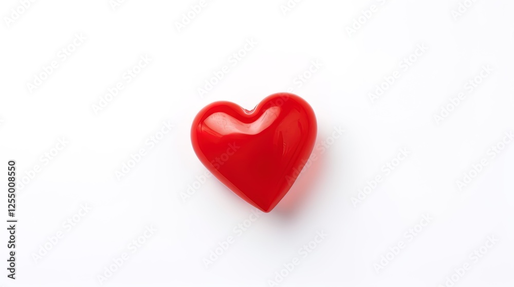 Symbol of Love and Valentine's Red heart shape isolated on white background. Symbol of Love and Valentine's Red heart shape isolated on white background.
