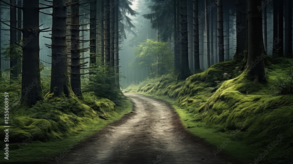 Fototapeta premium divergence two roads diverged