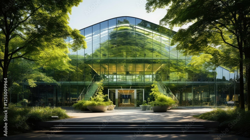 Fototapeta premium facade glass office building