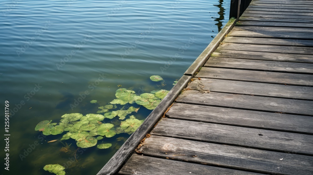 Obraz premium submerged water on wood floor