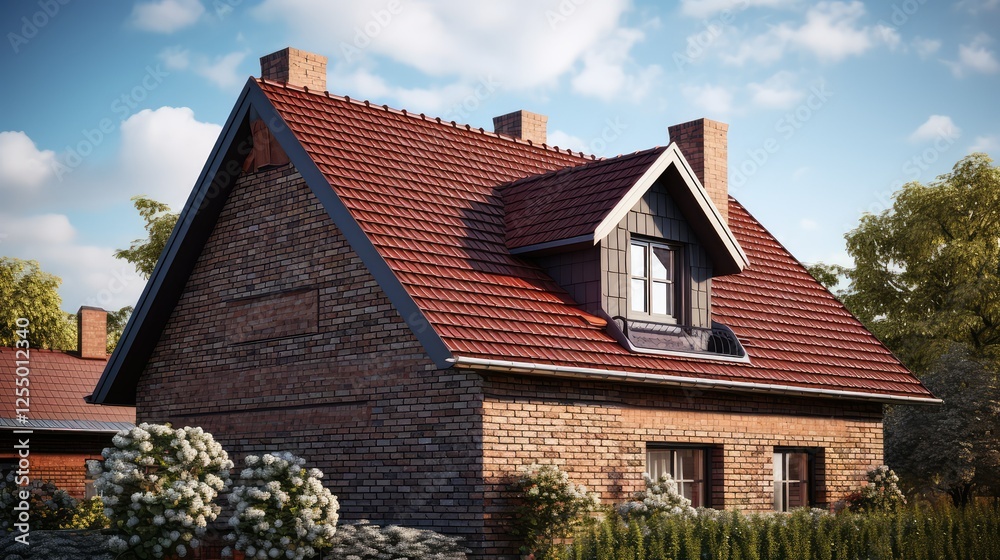 chimney roof on house