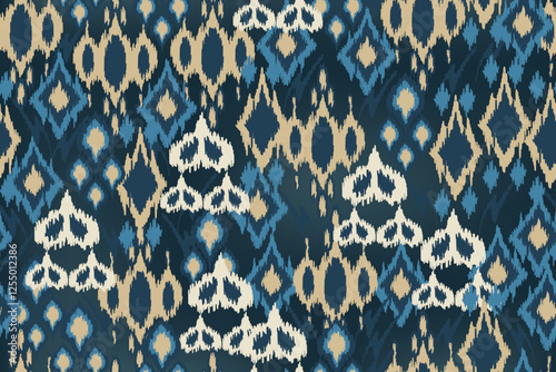 abstract ethnic ikat motif	
