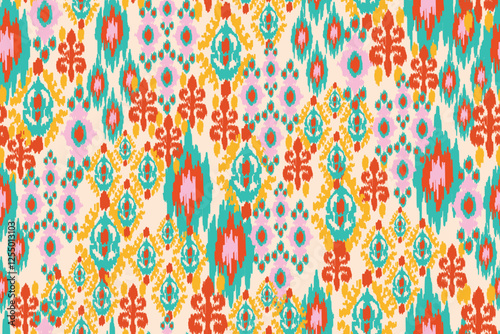 abstract ethnic ikat motif	
