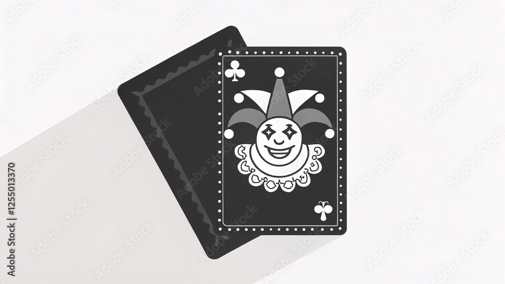 Exciting game night featuring joker playing cards indoor entertainment venue digital illustration modern aesthetic top-down view fun and strategy combined Exciting game night featuring joker playing cards indoor entertainment venue digital illustration modern aesthetic top-down view fun and strategy combined