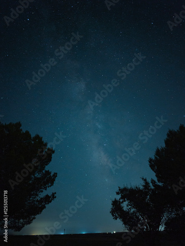 Night sky from village outskirts