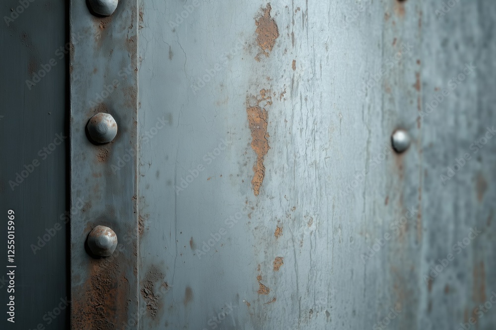 Rusted metal panel with bolts, industrial texture and aged surface concept Rusted metal panel with bolts, industrial texture and aged surface concept