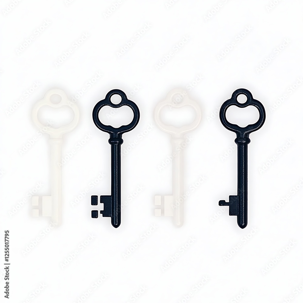 Keys A Symbol of Security Access Opportunity and Unlocking Potential with Two Tone Contrast Design Keys A Symbol of Security Access Opportunity and Unlocking Potential with Two Tone Contrast Design