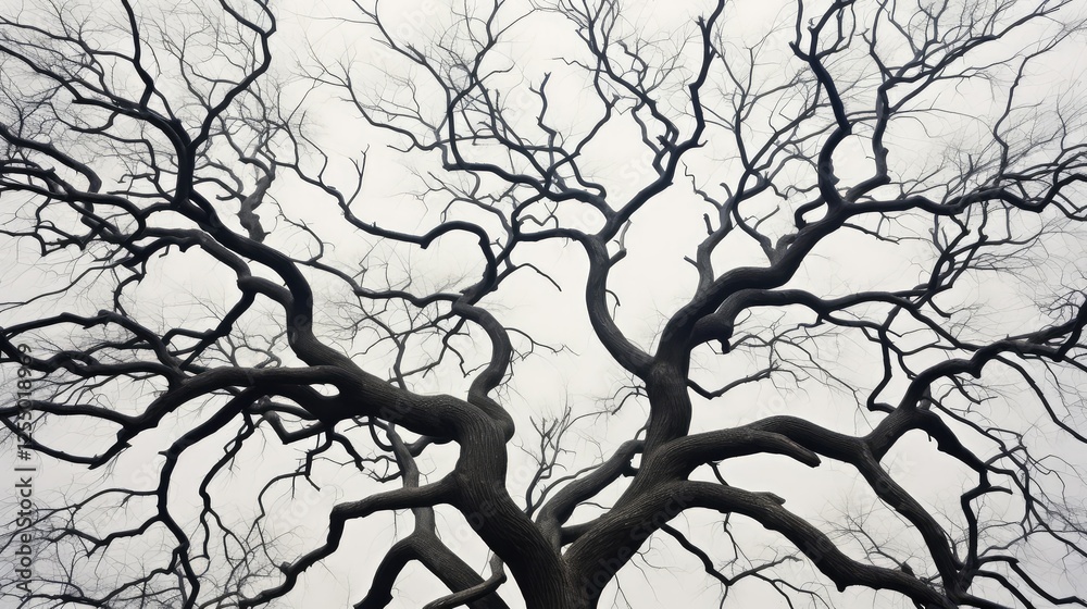 Obraz premium network trees with no leaves