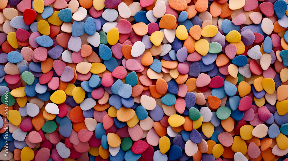 Colorful Pebble 3D Abstract Background Colorful Pebble 3D Abstract Background