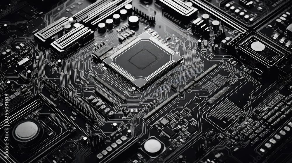Fototapeta premium server black and white data center