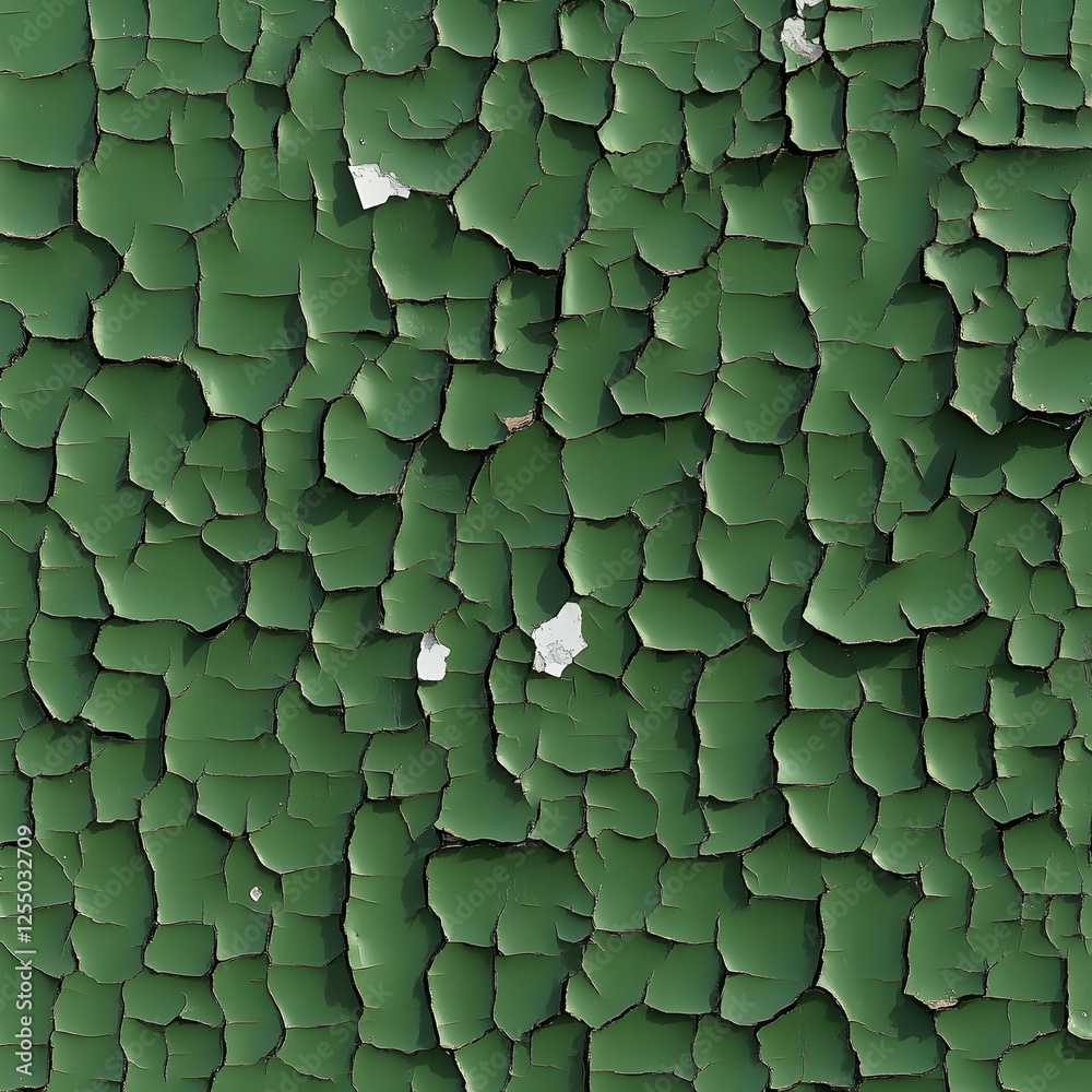Cracked Green Paint Texture Background Illustration Cracked Green Paint Texture Background Illustration