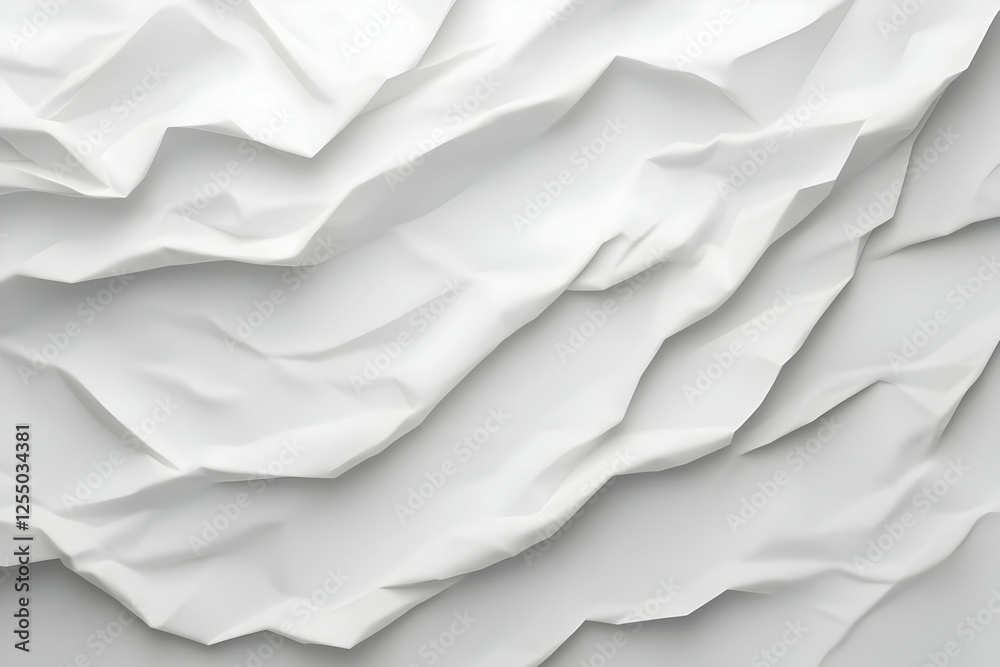 White Abstract Draped Fabric Background Illustration White Abstract Draped Fabric Background Illustration