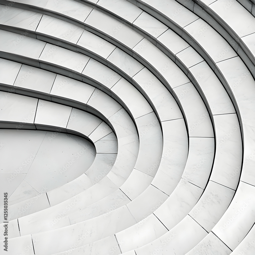 Obraz premium Abstract White Marble Steps Illustration